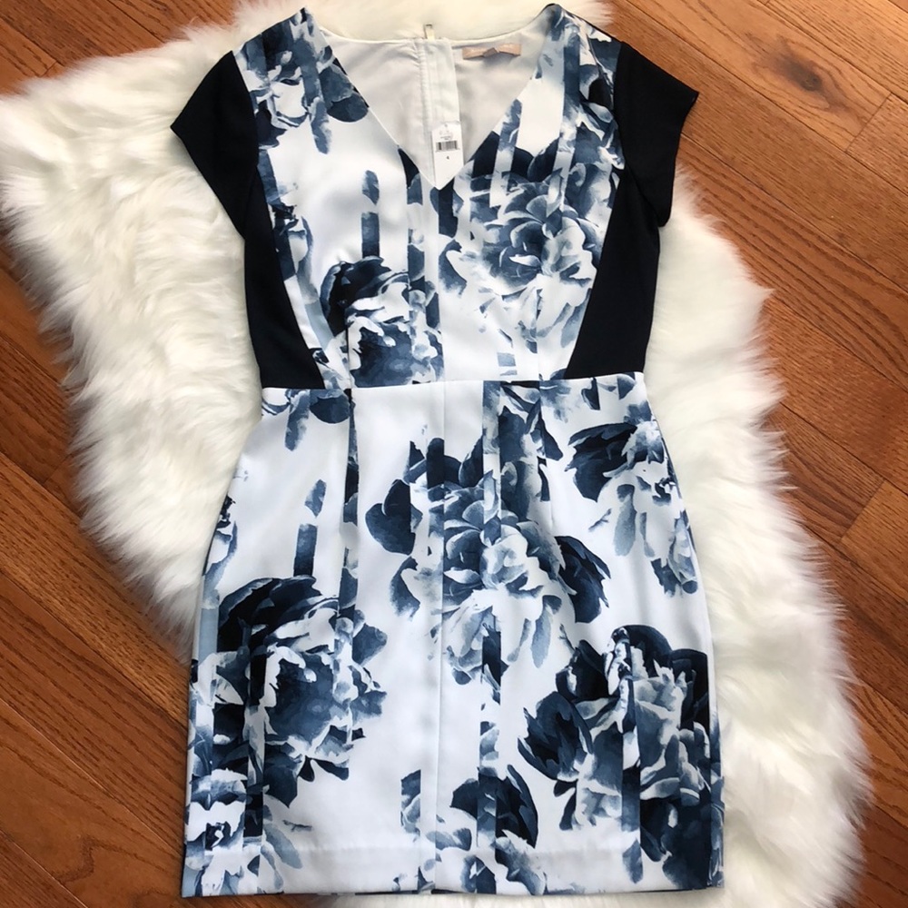 NWT Banana Republic Blue & White Floral Dress - Picture 2 of 8